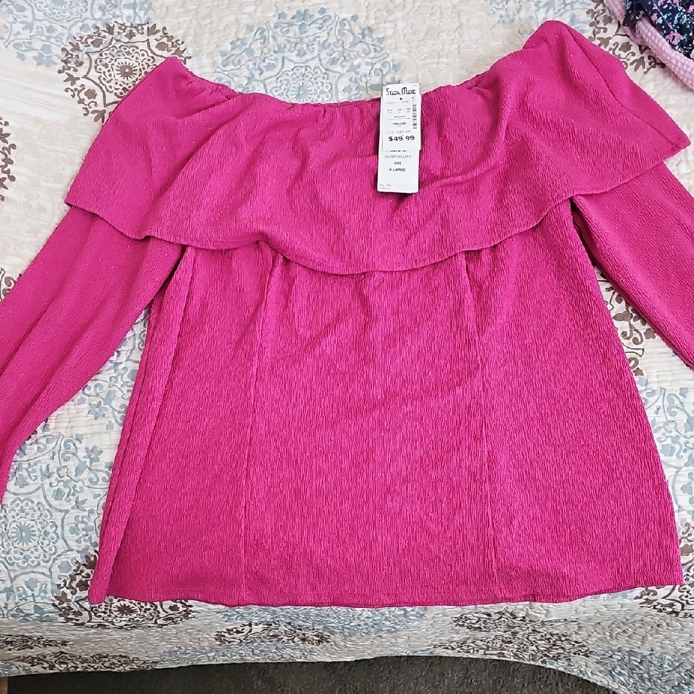 Prelude Pink Off-Shoulder Top